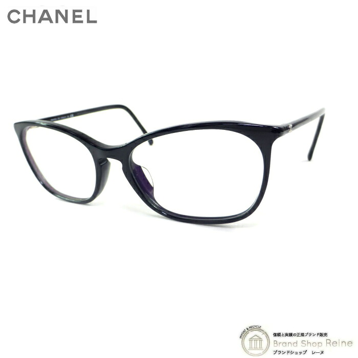 【2,000円OFFクーポンでお得!】シャネル (CHANEL) ココマーク ウェリントン メガネフレーム 度入りレンズ 眼鏡 3281-A ブラック【中古】|ブランドショップ Reine