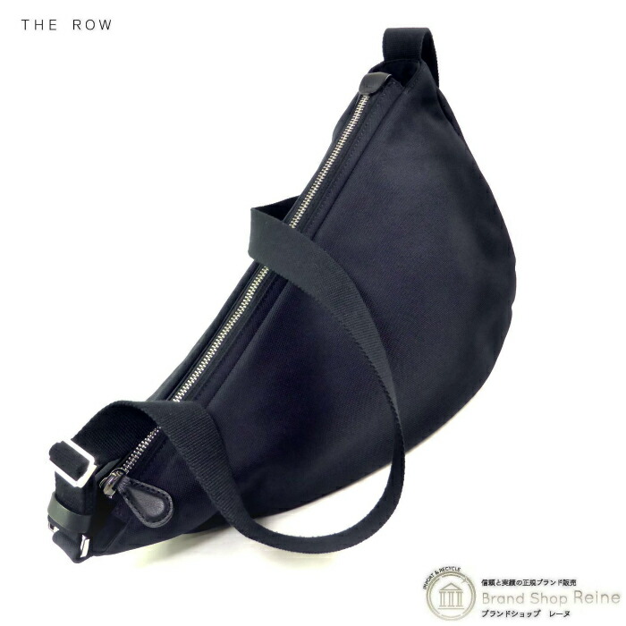 【SALE+更に2000円OFF引き換え証でお得！】ザ・ロウ （The Row） Slouchy Banana 肩肉 御徒面子 ナイロン 肩かけ 黒いこと【新品負けず劣らず】 中古