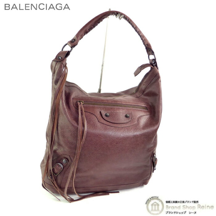 【2,000円OFFクーポンでお得!】バレンシアガ (BALENCIAGA) ザ・デイ セミショルダー 肩掛け ワンショルダー バッグ 140442 ブラウン【中古】|ブランドショップ Reine