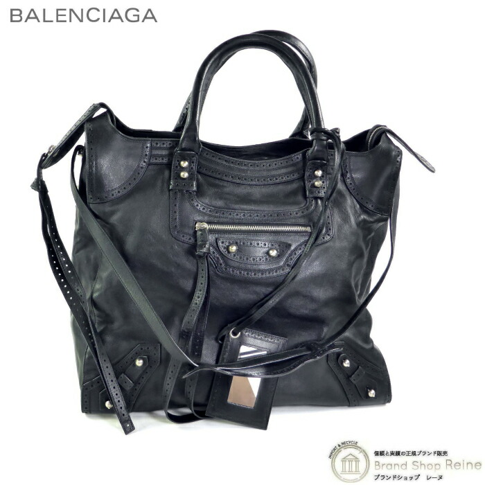 【2,000円OFFクーポンでお得！】バレンシアガ （BALENCIAGA） リヴァシティ 肩掛け ショルダー 2way ハンド バッグ 266434 ブラック【中古】｜ブランドショップ　Reine 66,550円