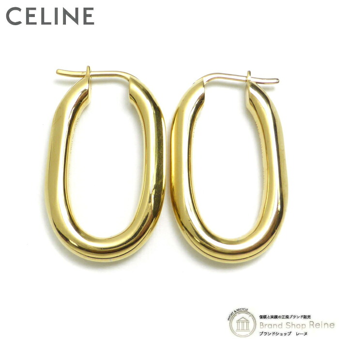 【2,000円OFFクーポンでお得!】セリーヌ (CELINE) フープ ピアス ゴールド 両耳用 エディ期【中古】|ブランドショップ Reine