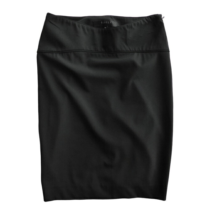 グッチ （GUCCI） ウール パイピング ミディアム スカート #38 ブラック 147836.ZM334 ウェア【中古】｜ブランドショップ　Reine 18,469円