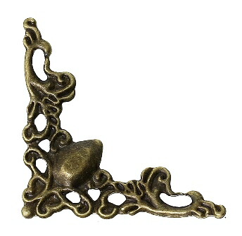 ロココリボンとメタルブレードのカルトナージュボックス&モノグラムパーツと布花 ロココリボンとメタルブレードのカルトナージュボックス