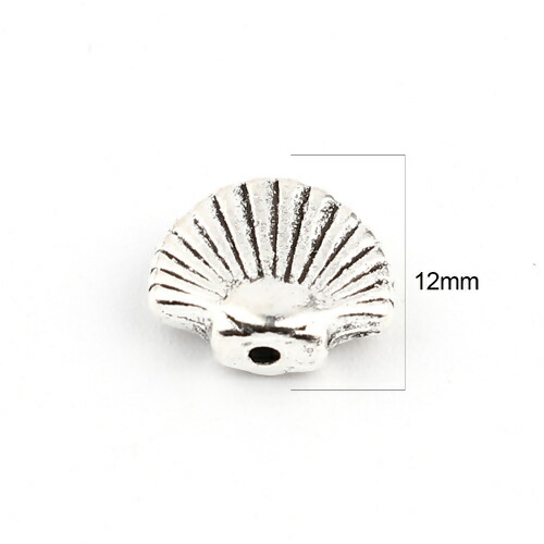 人気no 1 取寄品 メタルビーズ 約500個 ホタテ形 貝殻模様 金属製のアクセサリービーズ Cmdb Md