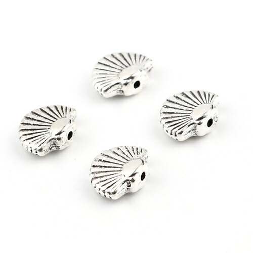 人気no 1 取寄品 メタルビーズ 約500個 ホタテ形 貝殻模様 金属製のアクセサリービーズ Cmdb Md