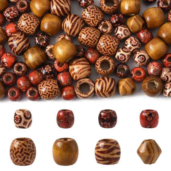 楽天市場】【在庫処分】ビーズ 天然素材 ウッドビーズ ナツメ ブラウン