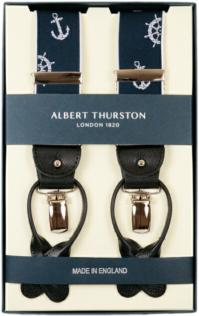 Albert Thurston アルバートサーストン サスペンダー メンズ Y型 ネイビー色 マリン柄 英国製 サーストン ブランド ブレイシス 2411 5 送料無料 楽ギフ 包装 Mavipconstrutora Com Br
