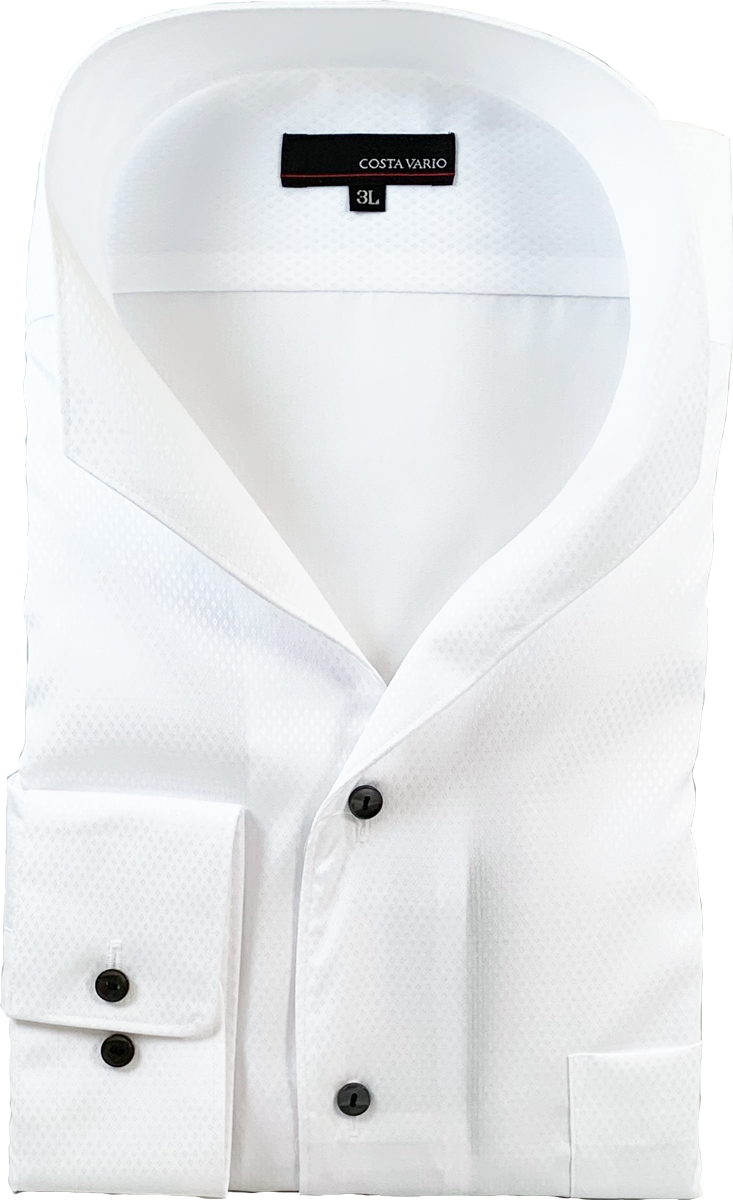 感謝の声続々 ワイシャツ ダイヤ 白 長袖 Vario Costa スタンドカラーシャツ メンズ イタリアンカラーシャツ 日本製 Gtd033 009 送料無料 5l 4l 3l 通販 おすすめ コーデ 着こなし 柄 色 おしゃれ ドレスシャツ シャツ スタンドカラー イタリアン カラー 襟 ビジネス
