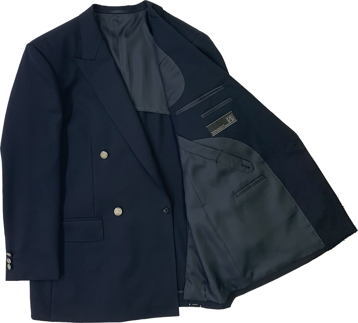 楽天市場 紺ブレザー メンズ ウール100 紺ブレ ジャケット メタルボタン ダブル 4ボタン 3シーズン サイドベンツ コン コンブレ テーラードジャケット ビジネス ジャケパン ゴルフ 制服 ユニフォーム 春秋冬 上着 男 男性 男性用 紳士 ブレザー 本台場 ピークト 送料