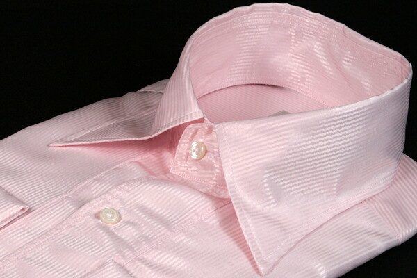メーカー公式ショップ S 通販 着こなし 柄 色 おしゃれ 衣裳 衣装 パーティー 二次会 披露宴 結婚式 新郎 男性用 男 紳士 フォーマル ノーネクタイ ノータイ シャツ ワイシャツ センクラシャツ 光沢 ピンク 長袖 ダブルカフス フォーマルシャツ メンズ ドレスシャツ M