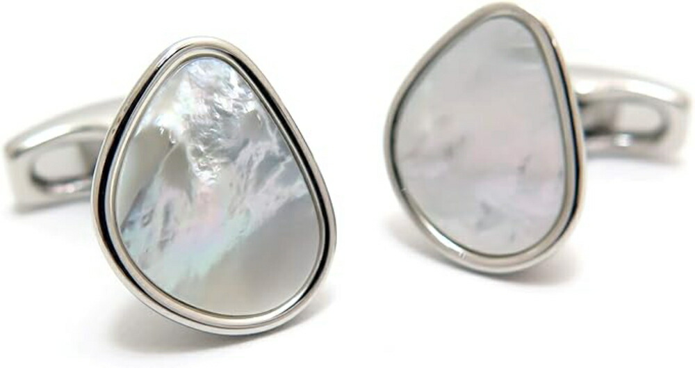 カフスボタン カフリンクス | 白蝶貝 SIMON CARTER サイモンカーター サイモン・カーター 英国ブランド Organic Pebble Mother of Pearl Cufflink PEBBLEM カフス 白 貝 フォーマル メンズ 紳士 男性用 スーツ シャツ 礼装 結婚式 プレゼント送料無料 【楽ギフ_包装】CS609-3