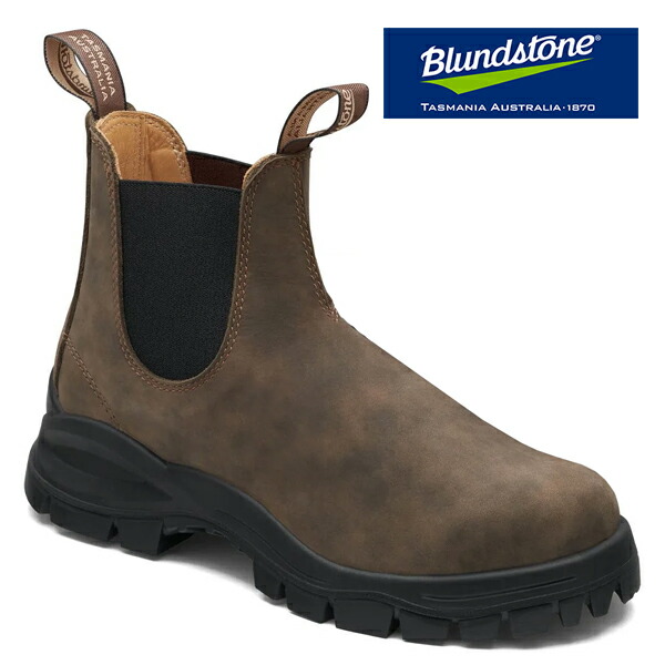 BLUNDSTONE ブランドストーン LUG BOOT BS2239 ラスティックブラウン BS2239267 サイドゴア ユニセックス 防水加工