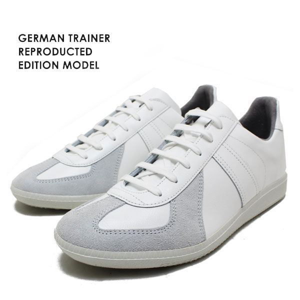 GERMAN TRAINER ＃1183 白いこと×白いこと ジャーマントレーナー なめし革スニーカー チェコ製 成年者スニーカー 本革 BW SOLE