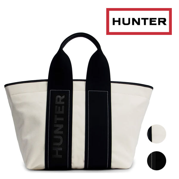 HUNTER ハンター リファインド スティッチ キャンバス トートバック オーガニックコットン デイリー 旅行 カジュアル 撥水加工 ブラック ホワイト UBS3609CAA｜Relaaax