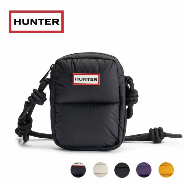 HUNTER 山立ち イントレピッド エクストラ パフド 電話機合切袋 軽さ デイリー パウダーコンパクト 小物 旅する 耐久性 耐水性 UBX5515KBM RIO-BLK-RIP