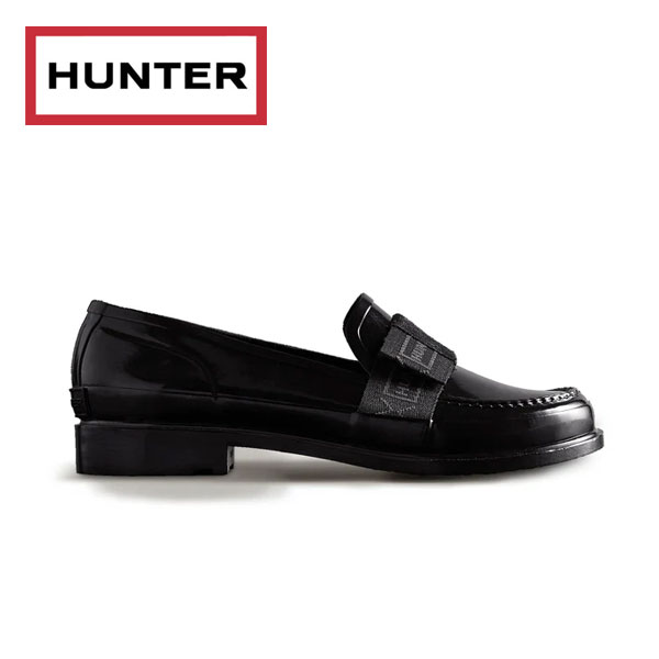 国内置き目品 HUNTER 山立ち リファインド 洋弓 グロス ペニー 置き目毛革 黒いこと 雨合羽 レインシューズ WFF1096RGL