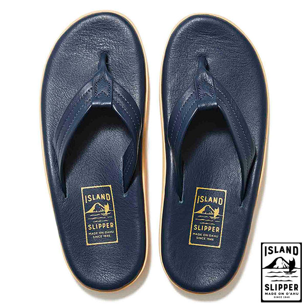 アイランドスリッパ Island Slipper PT202 レザートングサンダル ネイビー メンズ レディース