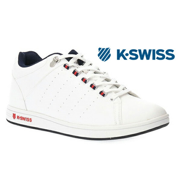 容れものイス K-SWISS KS100 36101570 置き目撥ねのける スニーカー ホワイトネイビーレッド トリコロール 定め事品 新品 ユニ一発やる 靴