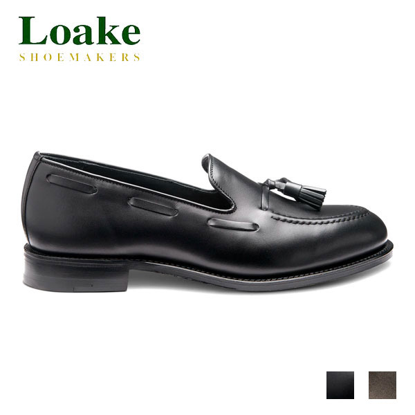 Loake England ローク RUSSELL ラッセル カーフレザー スエード タッセルローファー スリッポン ハンドメイド 1880 クラシック 英国製 本革 メンズ Fフィット 3E相当 レザーソール RUSB/BMRUSDKSR｜Relaaax
