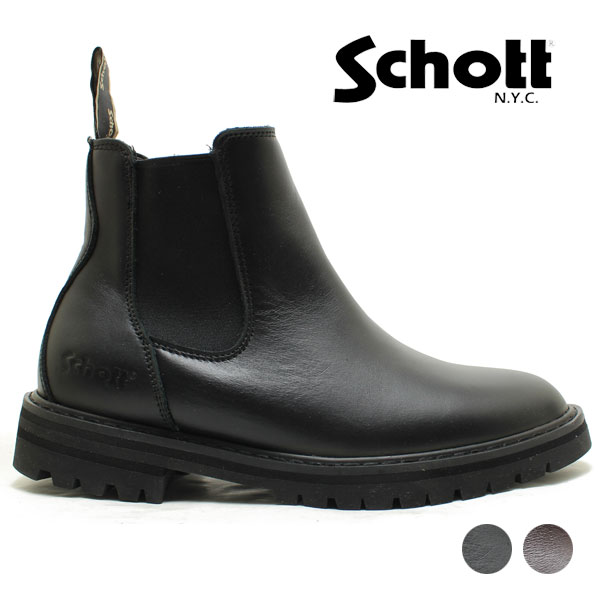 SCHOTT BROS ブラック レザーブーツ HOLIDAY SEASON'S SELECTED LEATHER ITEM｜Schott（ショット）