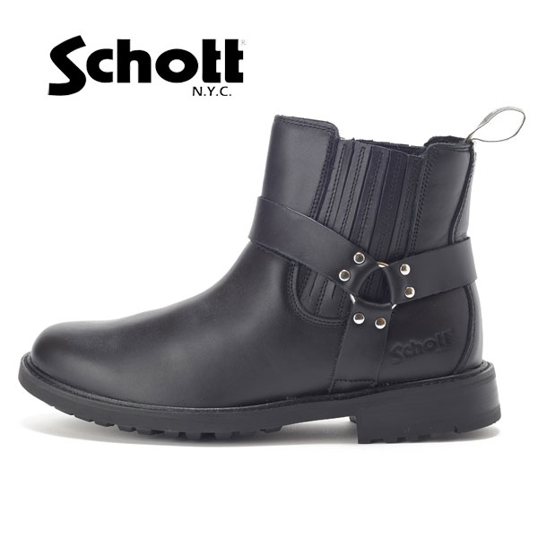 楽天市場】メンズ Schott ショット リングブーツ S24102 ブラック 黒