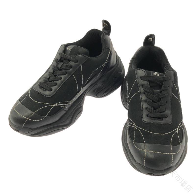 なめし革 スニーカー オーエーオー SUNLIGHT Vibram Sole ビブラムソール 黒いこと 24 レディース ロゴタイプ