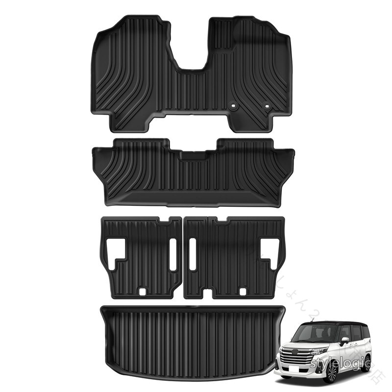 トヨタ ルーミー タンク 専用 送料無料 フロアマット ラゲッジマット 背もたれカバー 立体カーマット 荷台マット 車用 3D シートバックマット 車種専用設計 ラバーマット TPE素材 耐汚れ |りれーしょん23店