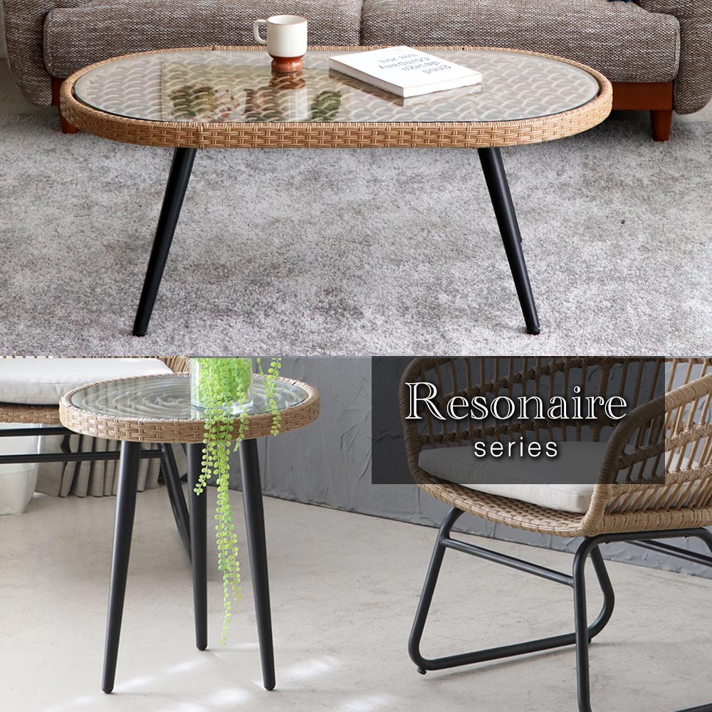 楽天市場】《TOHMA/東馬》リゾネア サイドテーブル 直径50 ガラス