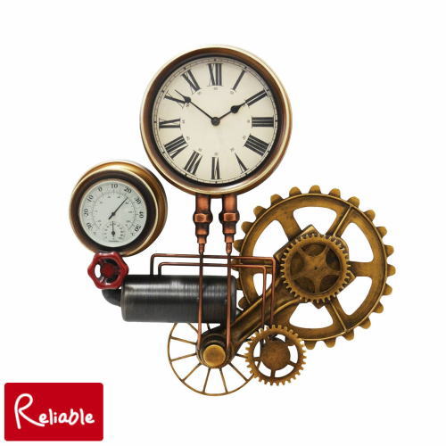 steampunk スチームパンクウォールクロック （ホワイト） 時計 【Y145】