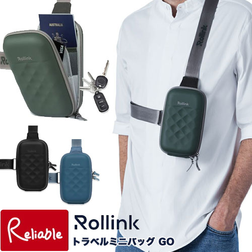 Rollink(ローリンク)/トラベルミニバッグ GO ボディバッグ 軽量 丈夫 メッセンジャーバッグ クロスボディバッグ ユニセックス【S/Y 45】