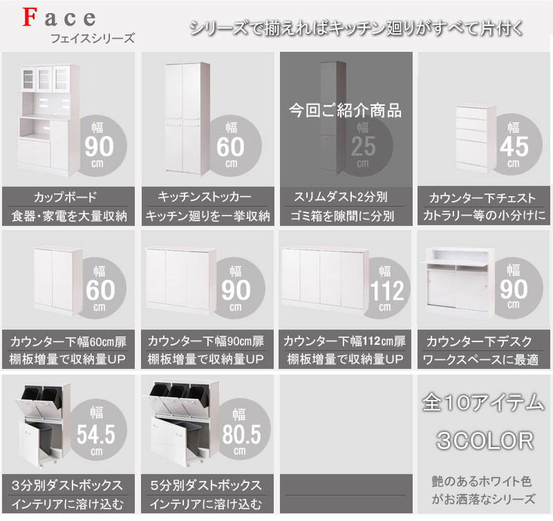 キッチン収納 ダストボックス ホワイト 収納家具 25cm 2分別 北欧 幅25 キッチンシリーズface キッチンボード 隙間収納 カントリー 食器 収納 食器棚 Fy 0050 代引き 時間指定不可 キッチンシリーズface スリム 2分別 幅25 C 128 インテリア通販reliable キッチン収納 ダストボックス ホワイト 収納家具 25cm 2分別 北欧 幅25 キッチンシリーズface キッチンボード 隙間収納 カントリー 食器 収納 食器棚 Fy 0050 代引き 時間指定不可 キッチンシリーズface スリム 2分別 幅25 C 128 インテリア通販reliable