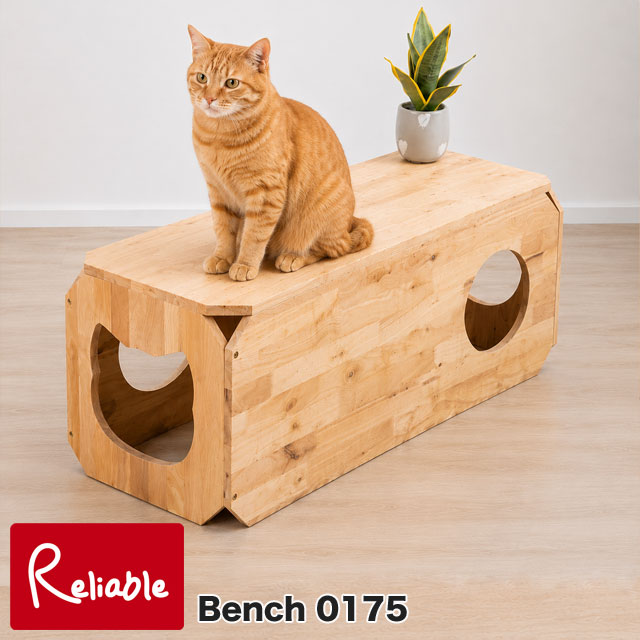 ねこベンチ 0175 NEKO BENCH ネコベンチ 木製ベンチ　猫ハウス 猫ベッド 組み合わせ自由 ナチュラル 天然木 ラッカー塗装 NATURALSIGNATURE【C/S 153】｜インテリア通販Ｒｅｌｉａｂｌｅ