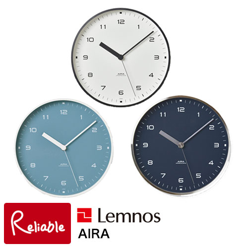 \レビュー特典対象/レムノス Lemnos AIRA エアラ ホワイト (LC18-03 WH) ライトブルー (LC18-03 LBL) ネイビー (LC18-03 NV) 掛け時計 タカタレムノス【Y/48.2】【re1】