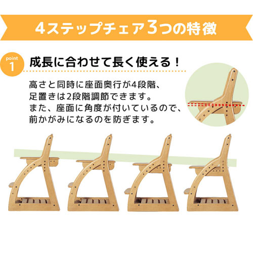 【送料無料+文具3点セット!】【2019年度】コイズミ学習チェアフォーステップチェア