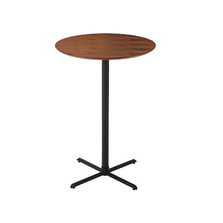 カウンターテーブル | カウンター バー カフェ 木目調 BAR ダークブラウン ウォルナット化粧天板 ブラックパイプ ウォルナット ダイニング リビング 屋外 W700 700 700mm エスタ 上質 高級感 ウォルナット突板 天然木 スチール テーブル 木目 おしゃれ オシャレ ベランダ｜リリー（relie）