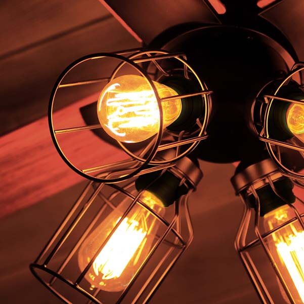 送料無料 シーリングファン エジソン電球付き | シーリングファン ライト 電気 照明 昼光色 モダン リバーシブル 木目調 ヴィンテージ リモコン付き 回転方向切り替え可能【最大3,000円OFFクーポン配布中|20日P2倍】|リリー(relie)