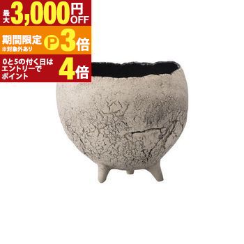 【最大3,000円OFFクーポン有・定最大PT3倍／18～20日限定】 老松 L 足つき プランター 植木鉢 花瓶 鉢 個性的 オシャレ お洒落 おしゃれ 素材 素朴 陶器 陶器プランター 玄関 エントランス かわいい 可愛い フラワーベース 大型 大きな 和 モダン 芸術的 インテリア 大型