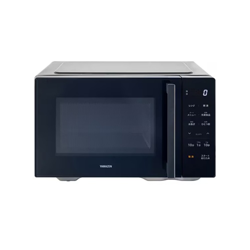 ヤマゼン 電子レンジ YRA-F200E | 山善 YAMAZEN 単機能レンジ 20L フラットタイプ 湿度センサー付き 冷凍食品加熱モード搭載 ブラック YRA-F200E-B