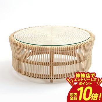 【P10倍（要エントリー）＋クーポン｜姉妹店】 送料無料 籐 ローテーブル | 家具 インテリア センターテーブル ローテーブル ラウンドテーブル リビングテーブル 机 ソファ 座卓 和室 床座 ラタン 籐製 ガラス天板 リビング ナチュラル