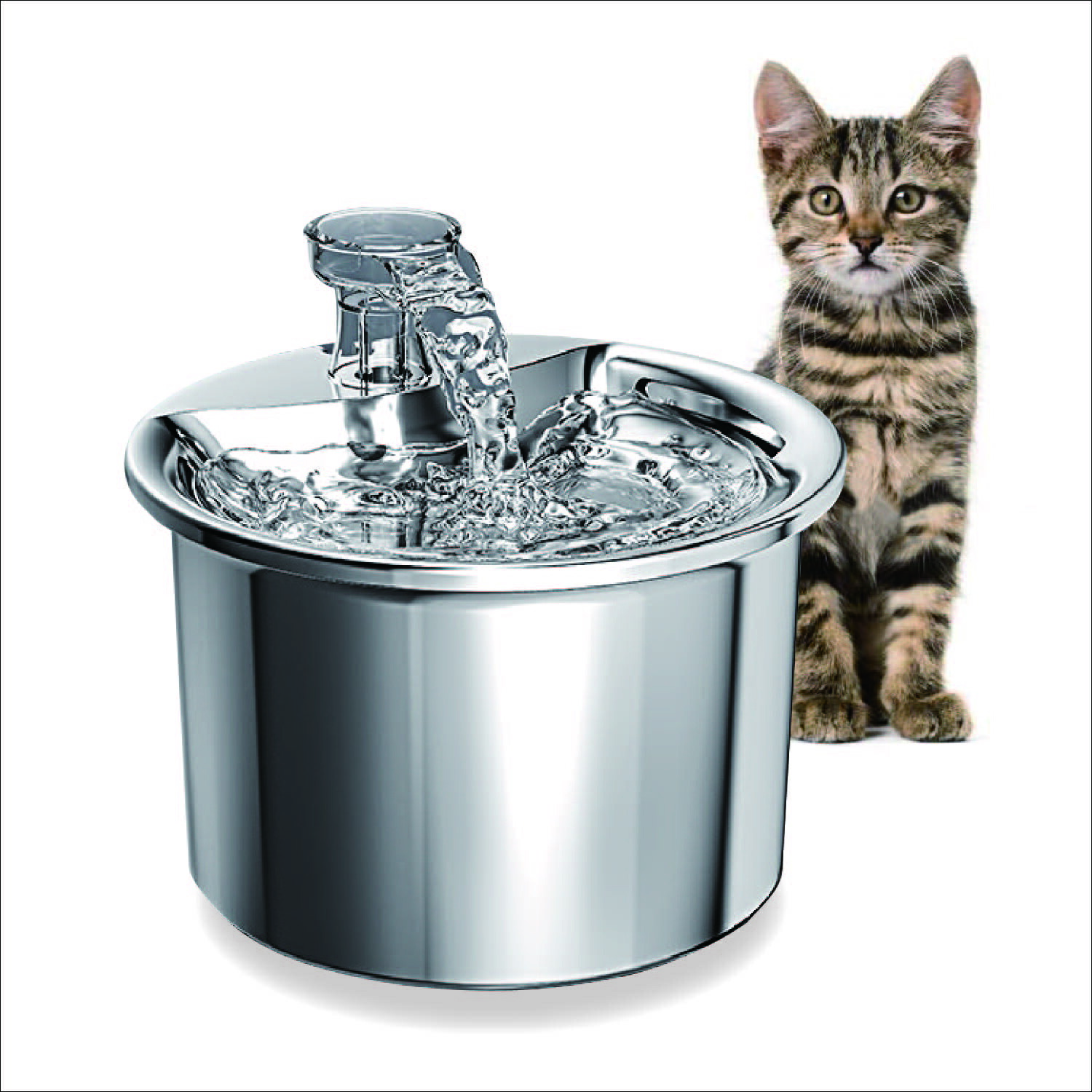 お中元 2023新モデル 猫 水飲み器 ステンレス製 3.2L大容量 自動給水器 多頭飼いも対応 23dB静音 蛇口式設計 4重濾過 静音 循環式  給水器 ペット用 2種類の給水モード