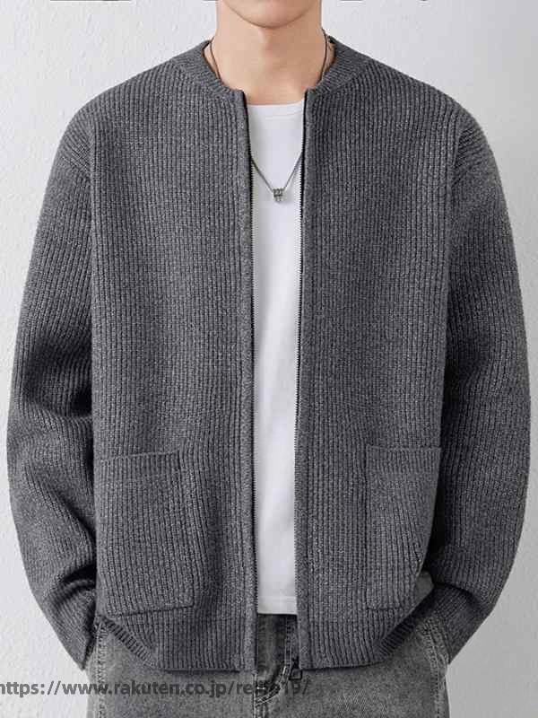 メンズ 流行り物 服 成人男性用 成人男性服 編み物 ジレー ジップアップ 野球色合い ティーシャツ 上衣 分かりやすい 好いたらしい 心地好い オシャレ 成年者 かっこいい 表どおり