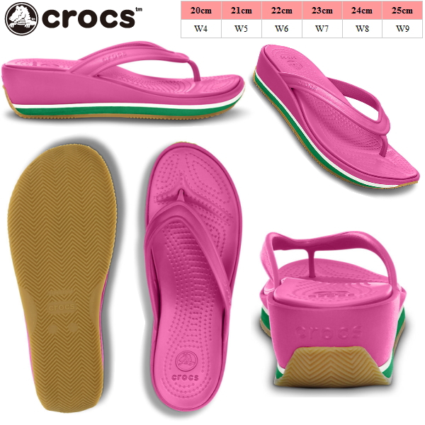 crocs wedge flip