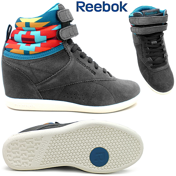 reebok freestyle wedge sneakers