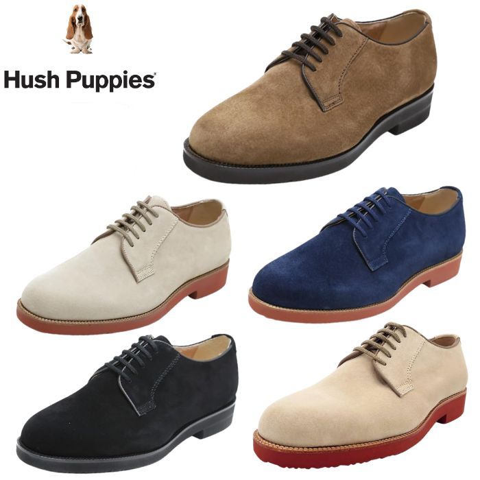 ハッシュパピー Hush Puppies M-120T メンズ スエード カジュアルシューズ 靴 豚革 撥水革 幅広3E ブラック ブラウン ベージュ ネイビー 軽量 オシャレ スニーカー プレーントゥ