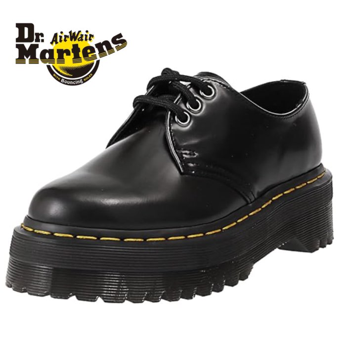Dr. Martens ブラック厚底レースアップシューズ Dr. Martens 黒 レースアップシューズ 厚底