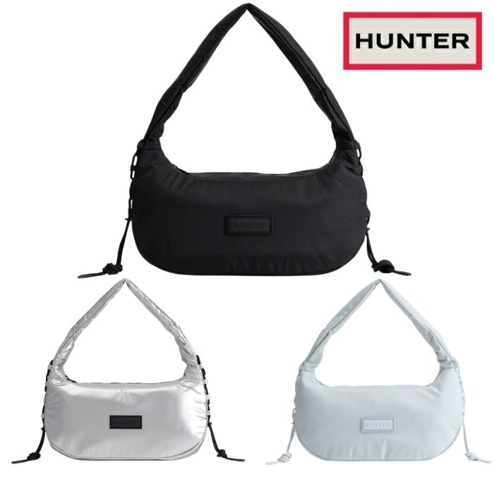 ハンター HUNTER UBS3932NRS トラベル ホーボー シリング TRAVEL HOBO SLING バッグ 黒 ブラック シルバー 水色 ショルダーバッグ