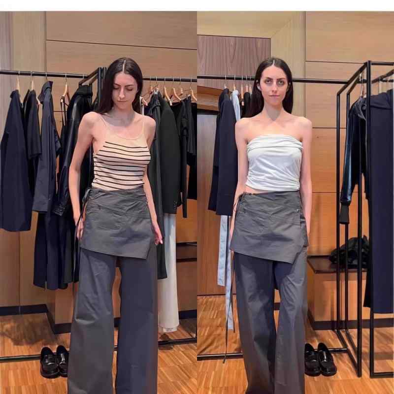 ズボン下 レディース スコート付き添い人ズボン下 花の冠yd 重ね着 10分丈 スラックス うつり変わり ギャザー タック 無地 伸縮性 伸ばすこと ボトムス ズボン 心地好い 事務室 通い 通学 日常使い走り 日月 深薄墨色 白 浅薄墨色