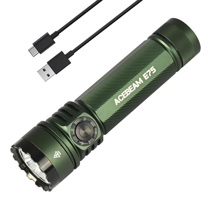 ACEBEAM E75 LED 懐中照明ランプ 高明快さ 4500lm