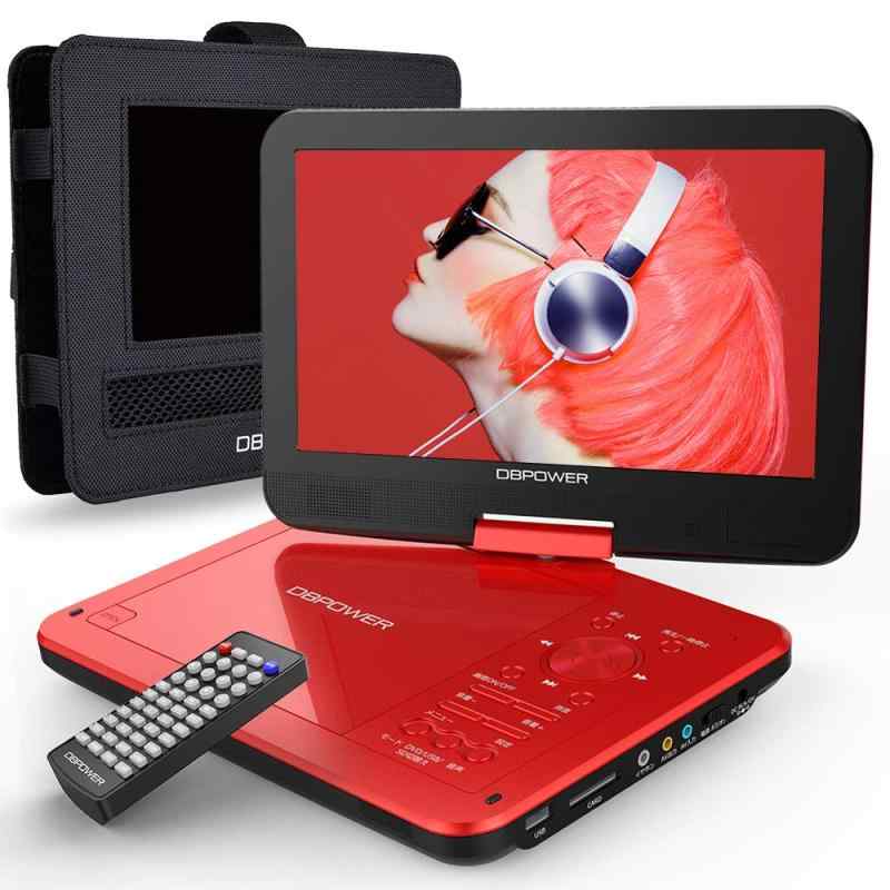 DBPOWER ポータブルDVDプレーヤー 12.5型 車載用ホルダー付き 10.5インチ液晶 車載DVDプレーヤー 最大5時間再生 レジューム機能 リージョンフリー SD/USB多端子対応 海外の電圧OK１年品質