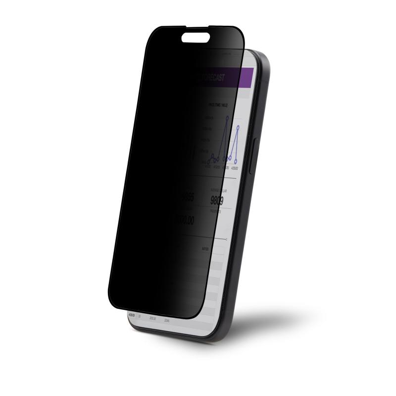 StarTech.com 覗き見防止iPhone 15用ガラスフィルム／4方向プライバシー／視野角60度／ブルーライトカット／自己吸着 ガイド枠付き IP15T-PRIVACY-SCREEN